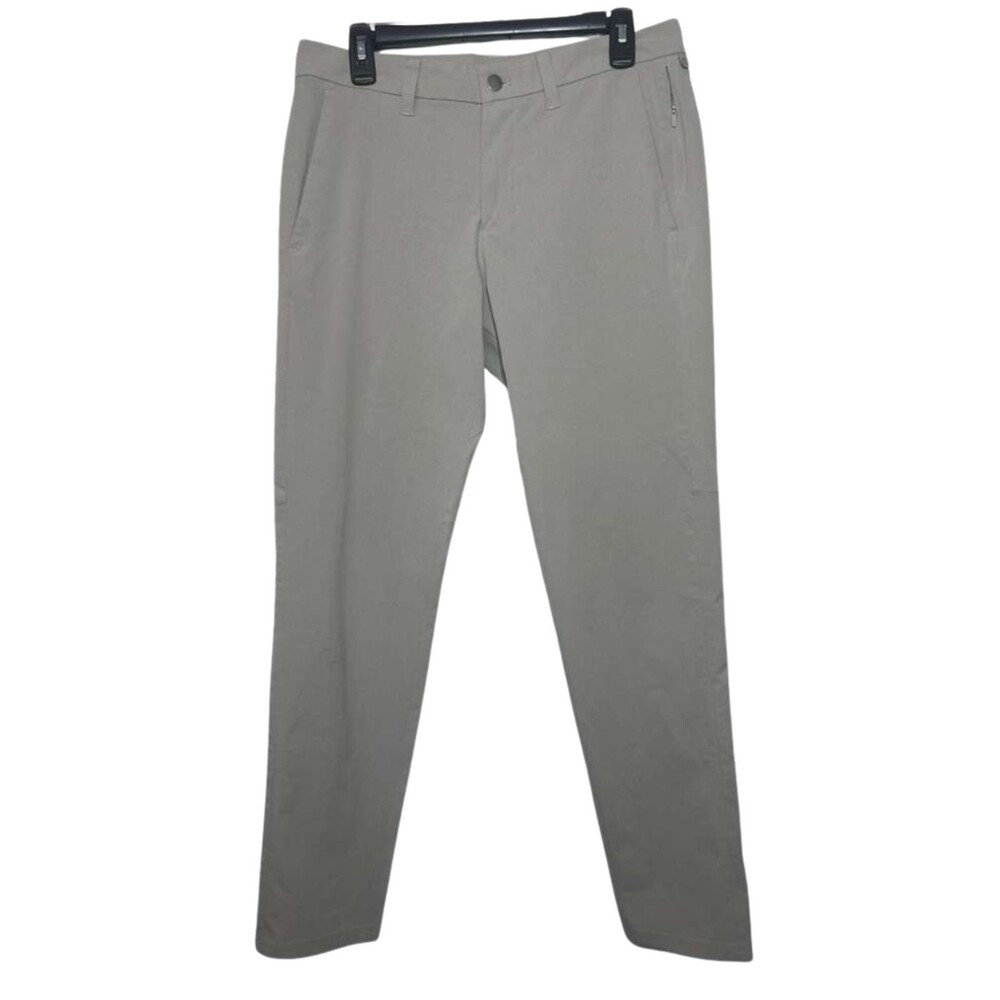 Lululemon Commission Straight Pants Men Size 31 Beige Stretch Casual